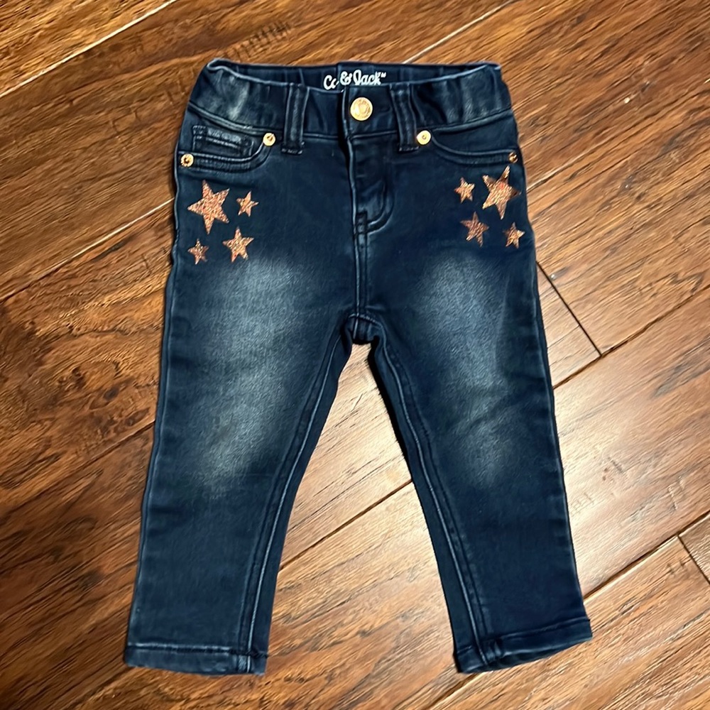 Toddler girls skinny jeans size 18 month. Brand cat and Jack